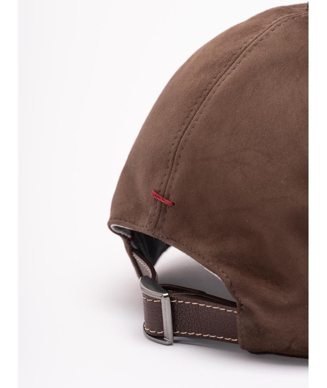 BRUNELLO CUCINELLI Коричневая кепка/бейсболка, фото 3