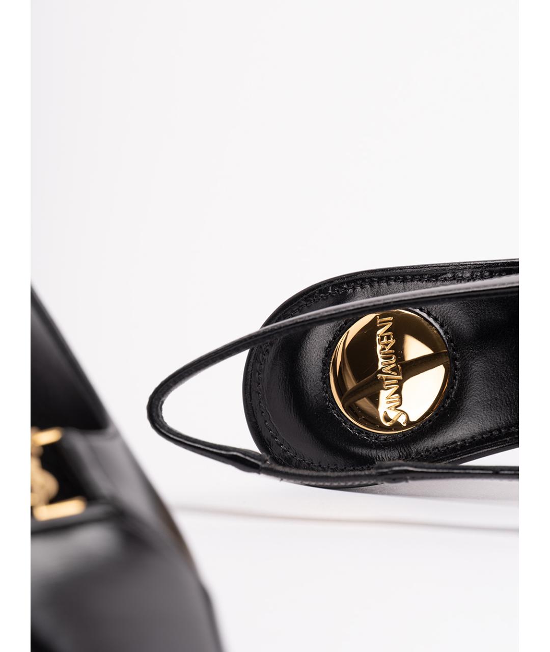 SAINT LAURENT Черные кожаные туфли, фото 6