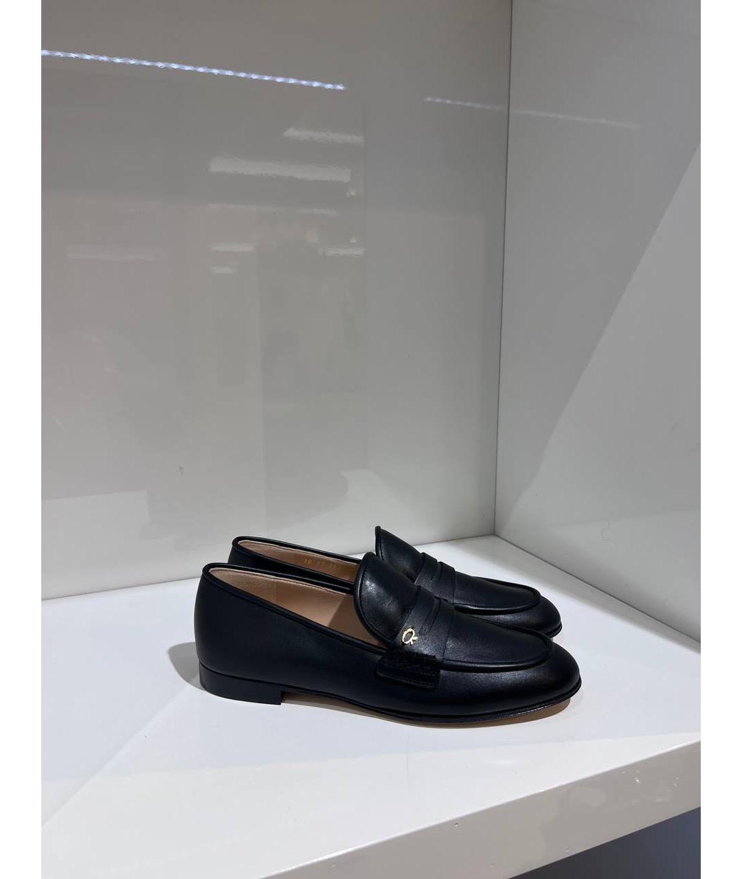 GIANVITO ROSSI Черные кожаные лоферы, фото 2