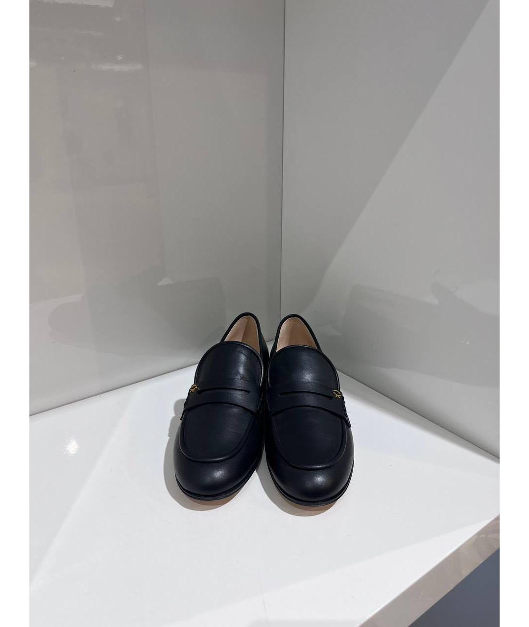 GIANVITO ROSSI Черные кожаные лоферы, фото 3