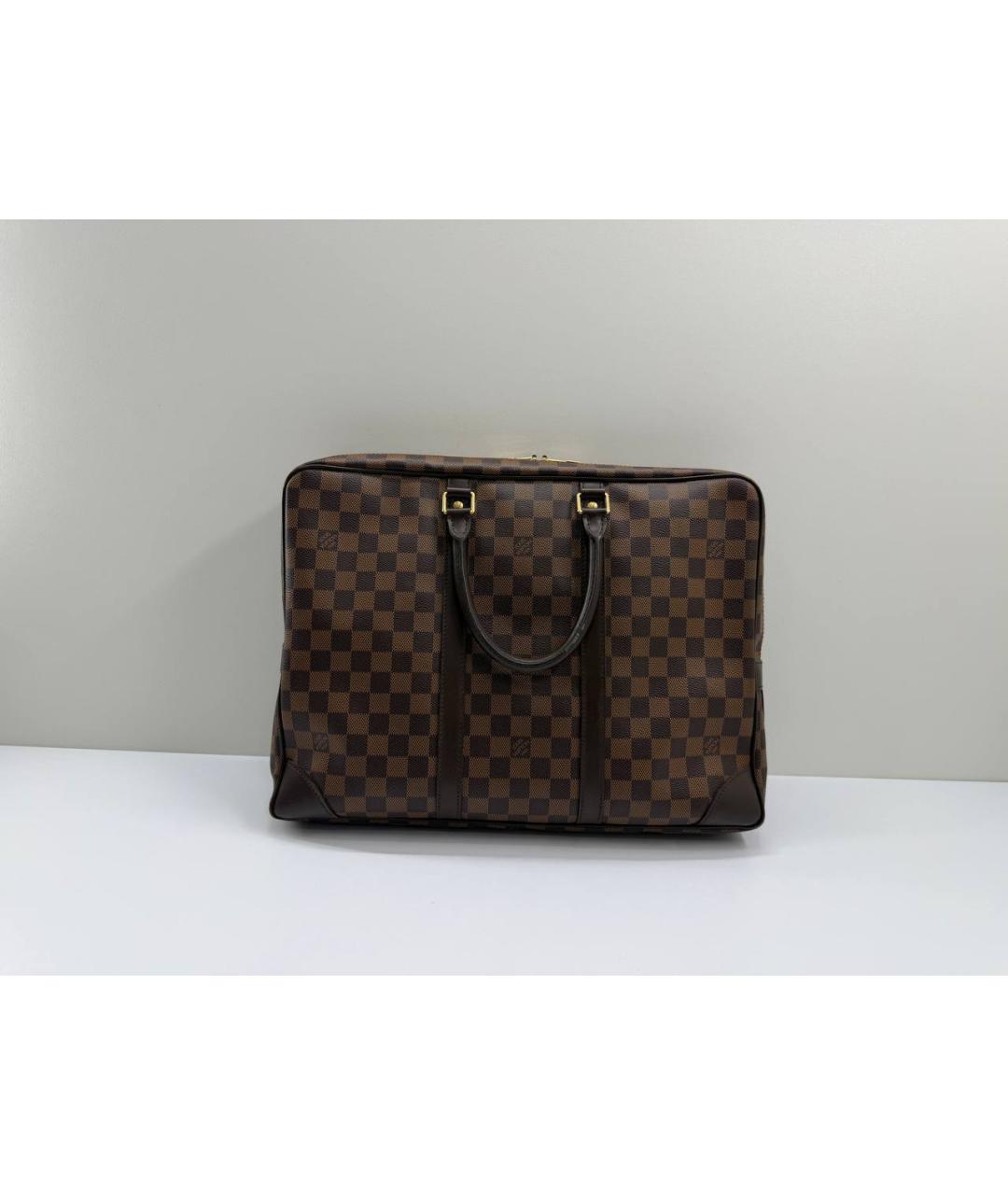 LOUIS VUITTON Коричневый портфель, фото 9