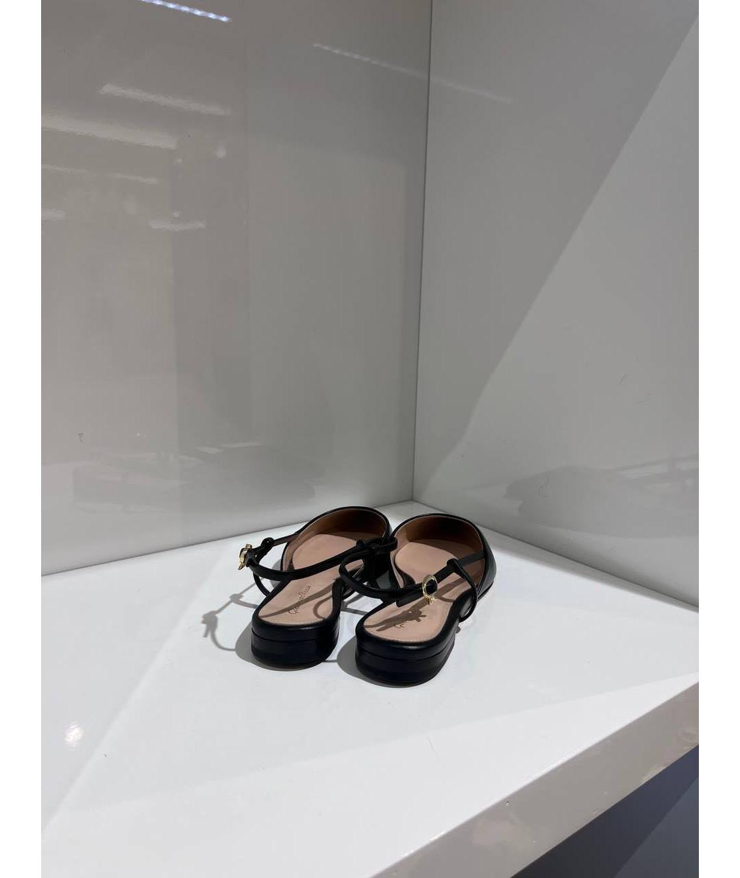 GIANVITO ROSSI Черные кожаные босоножки, фото 3