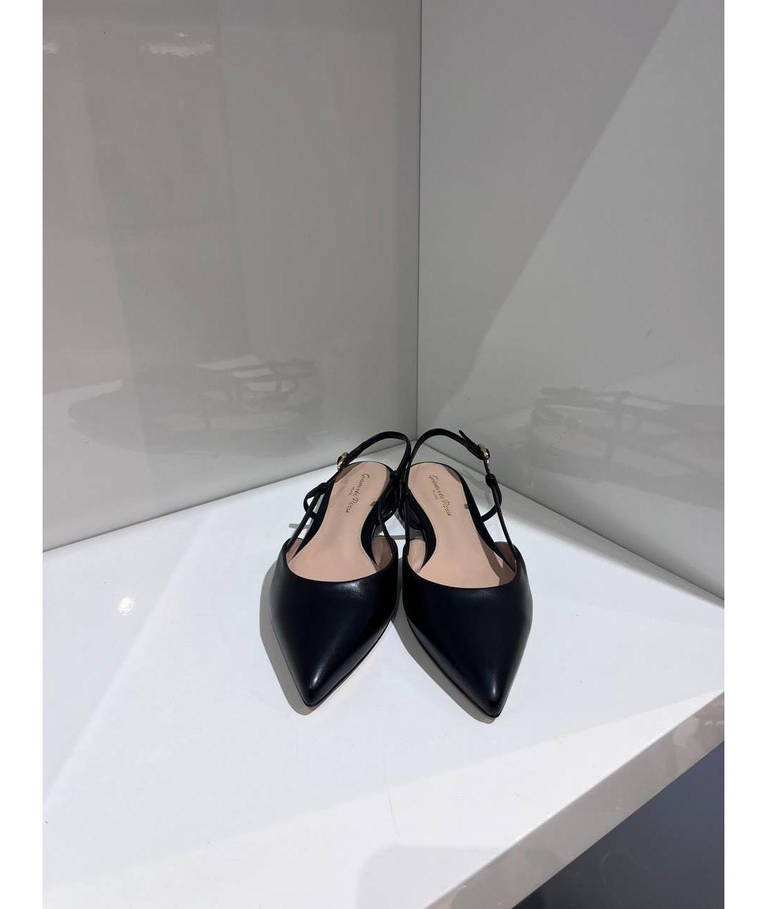 GIANVITO ROSSI Черные кожаные босоножки, фото 2