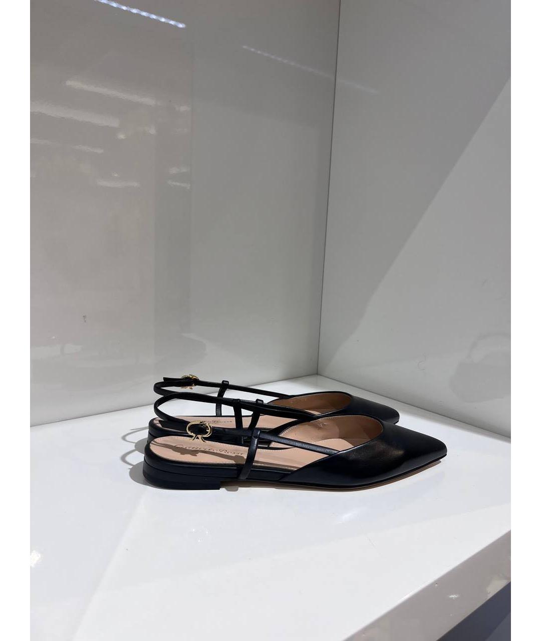 GIANVITO ROSSI Черные кожаные босоножки, фото 4