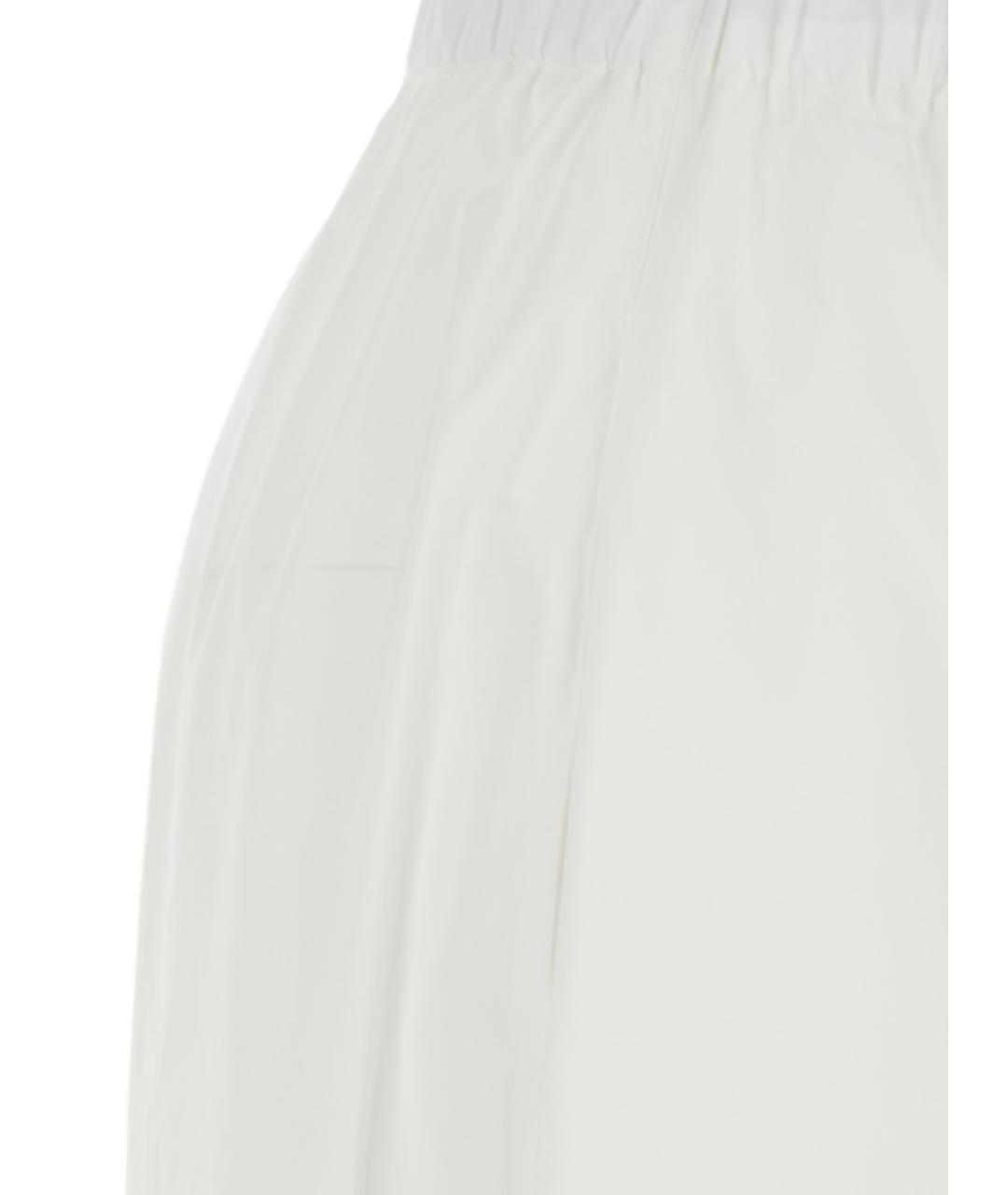 ANTONELLI Белые хлопковые прямые брюки, фото 3
