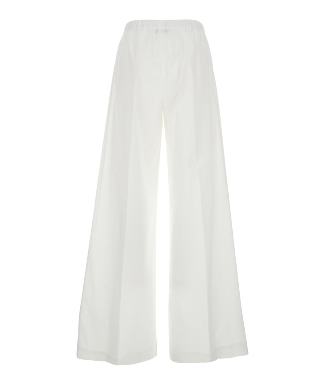 ANTONELLI Белые хлопковые прямые брюки, фото 2