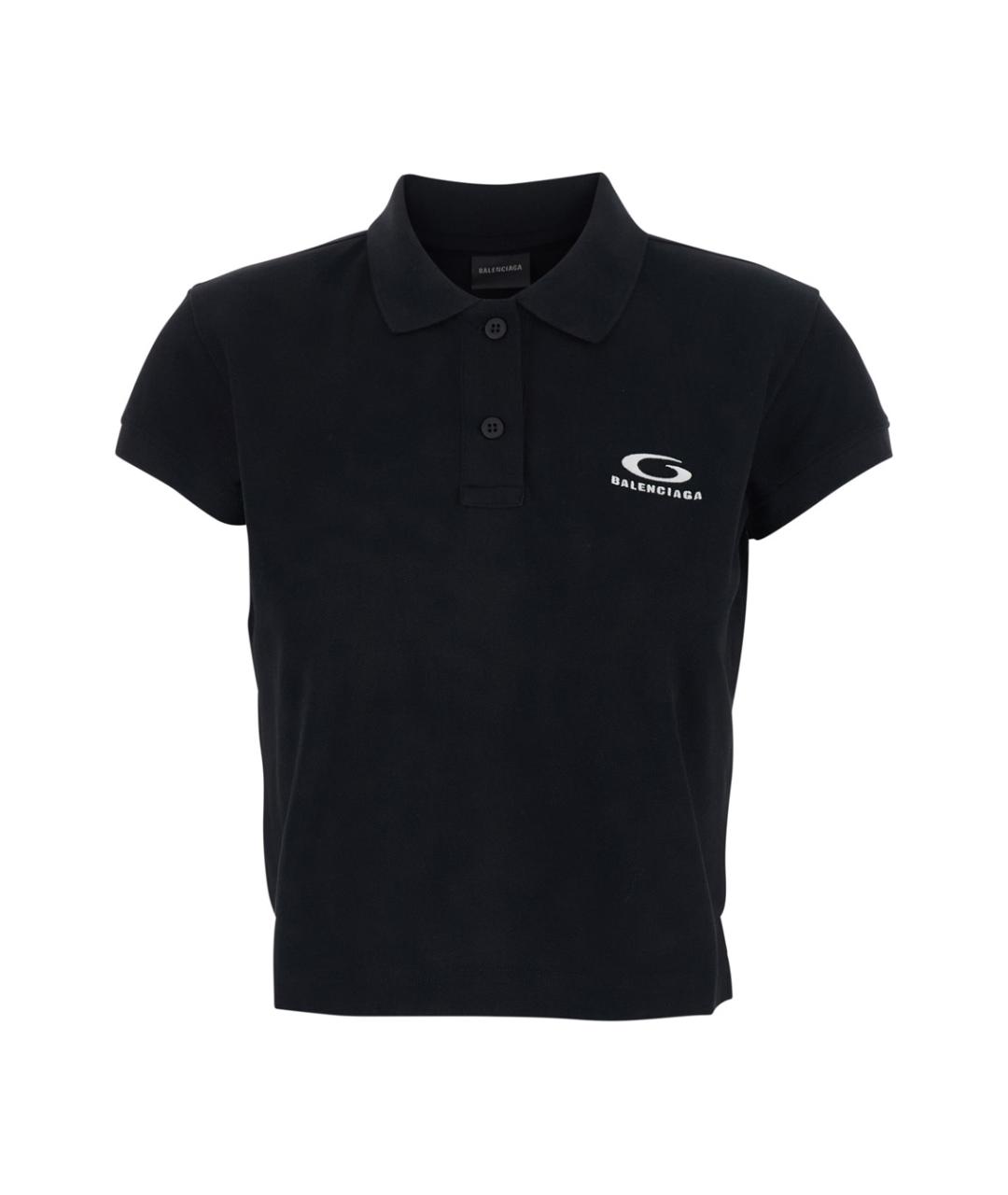 BALENCIAGA Черная хлопковая футболка, фото 1