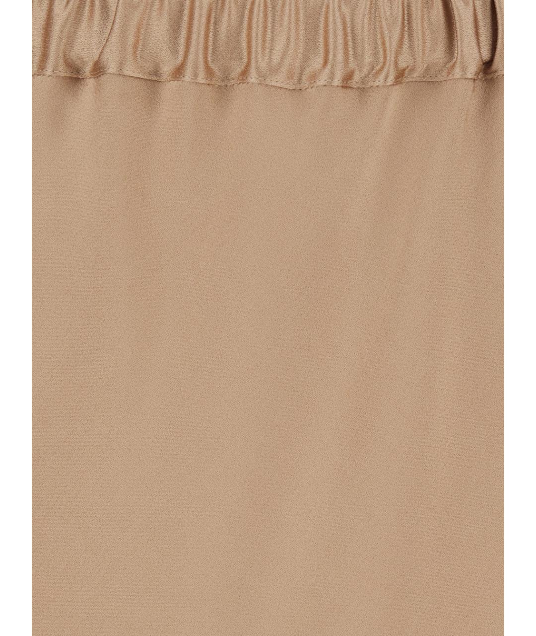 ANTONELLI Бежевая ацетатная юбка миди, фото 3