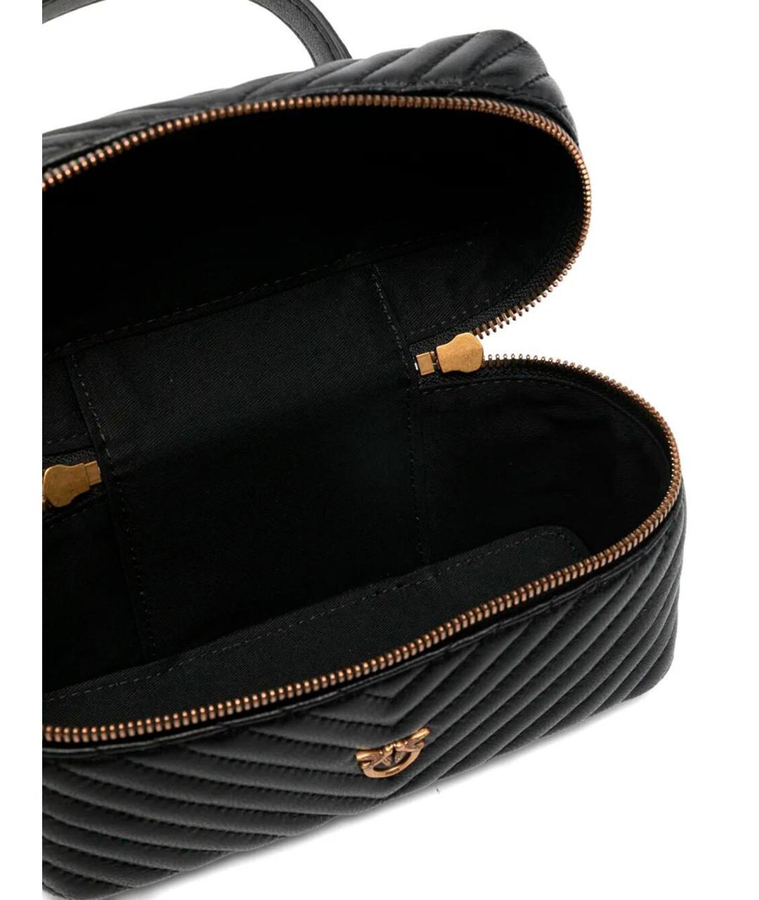 PINKO Черная кожаная сумка через плечо, фото 3