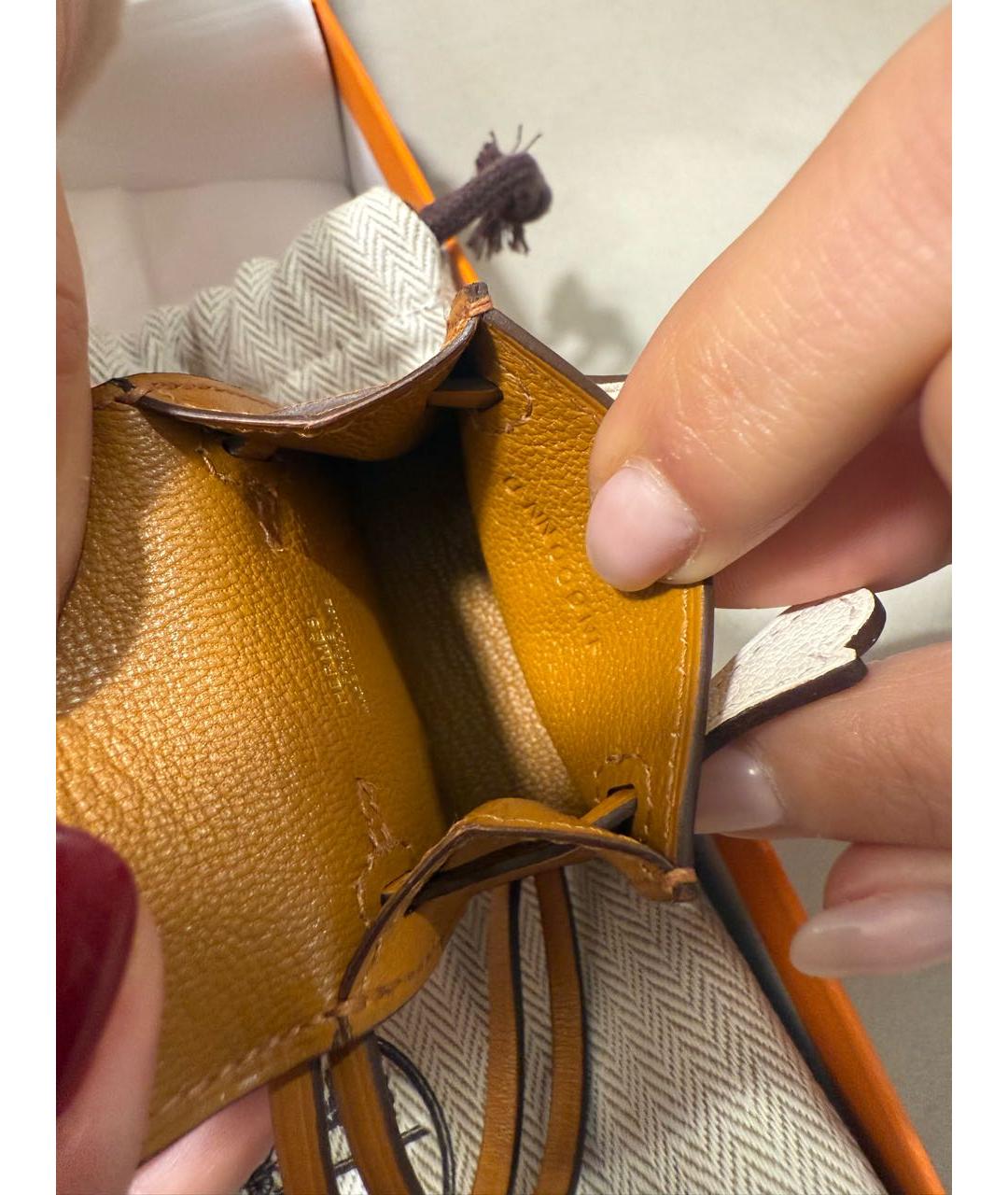 HERMES Бежевый брелок, фото 6