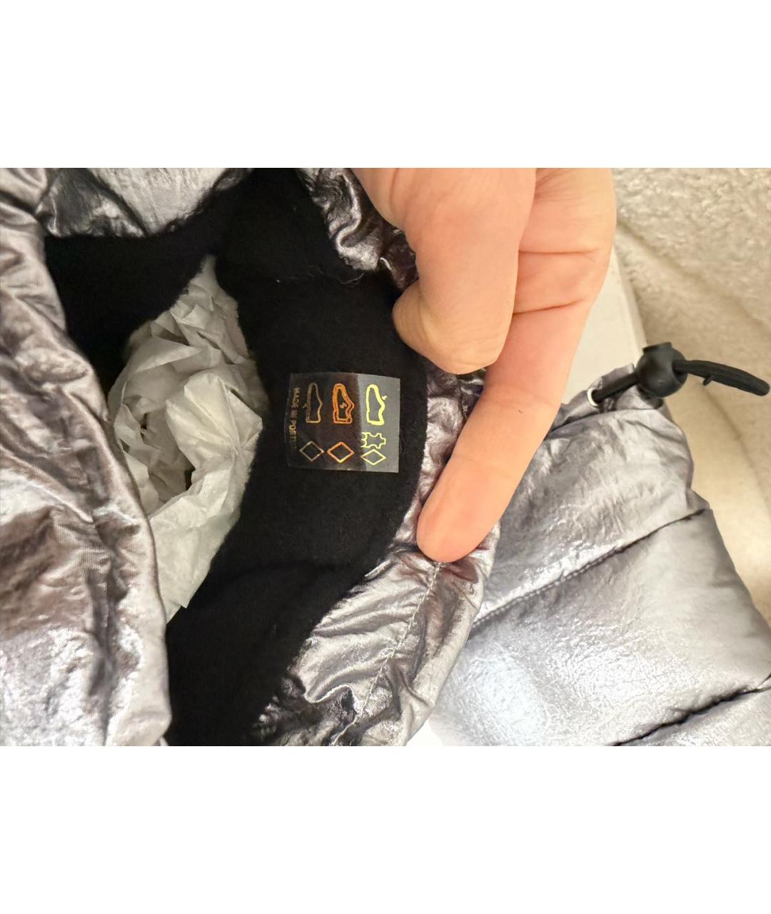 ISABEL MARANT Серебряные текстильные полусапоги, фото 7