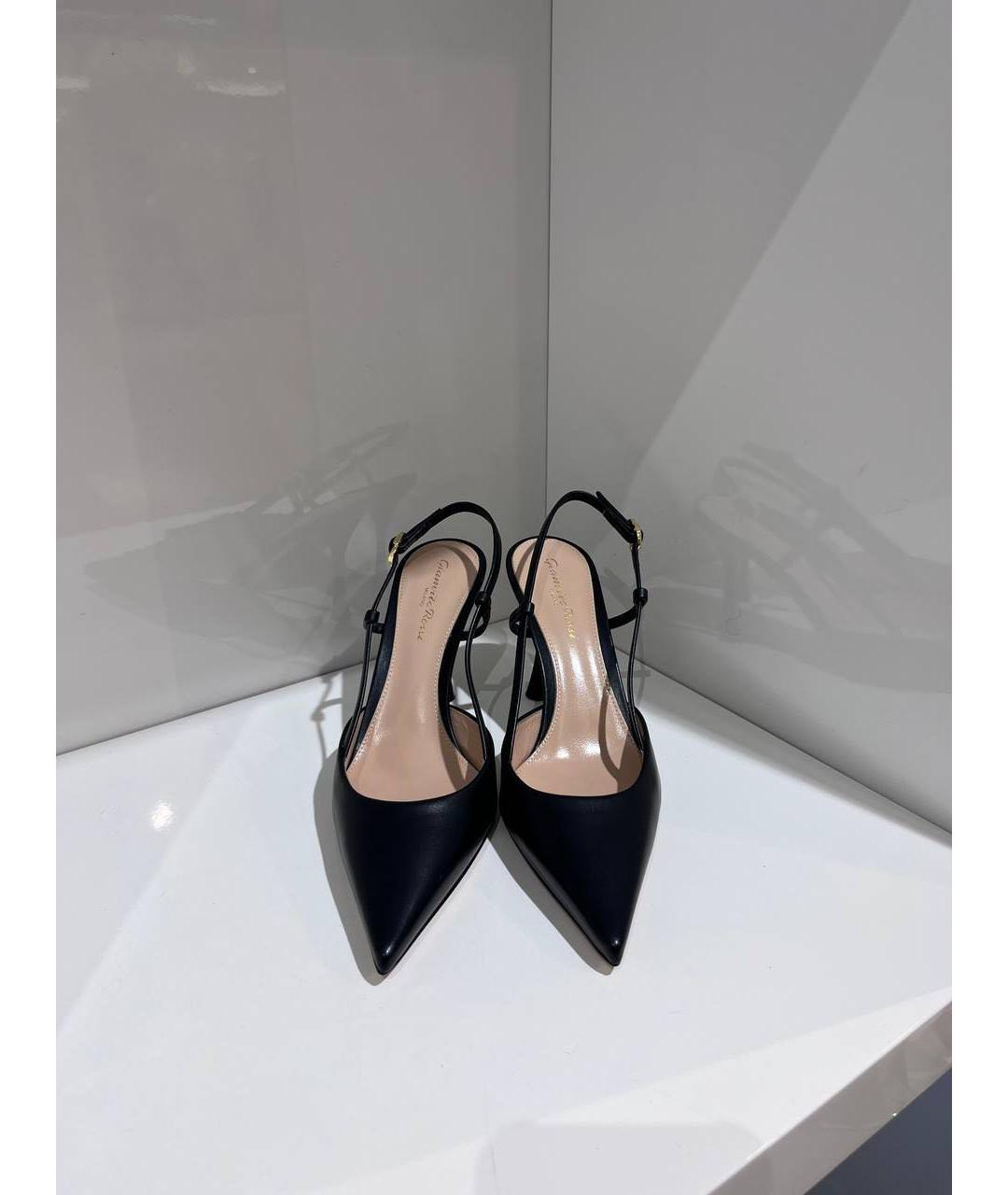 GIANVITO ROSSI Черные кожаные босоножки, фото 2