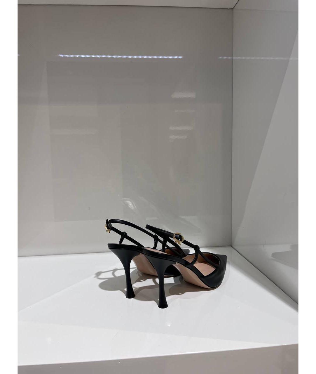 GIANVITO ROSSI Черные кожаные босоножки, фото 3