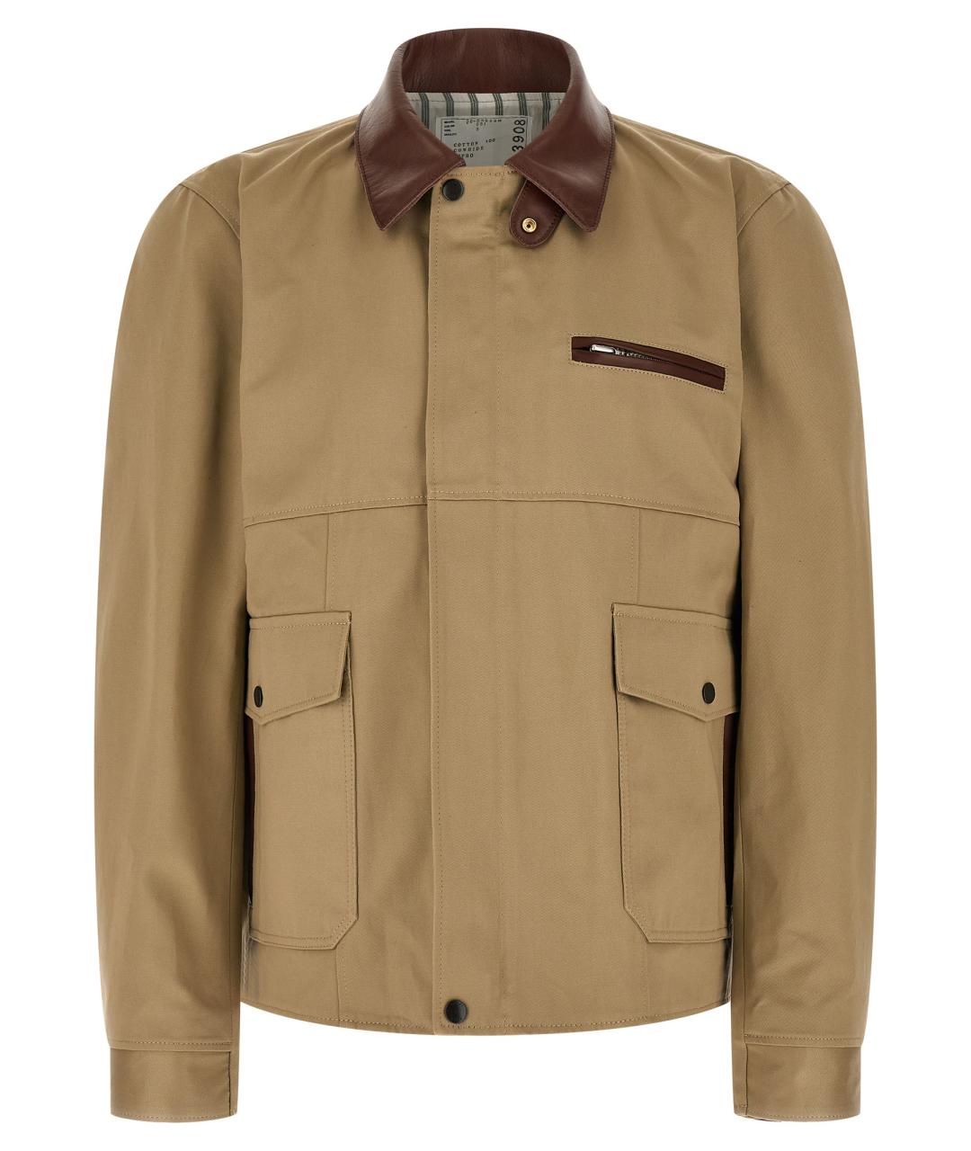 SACAI Бежевая хлопковая куртка, фото 1