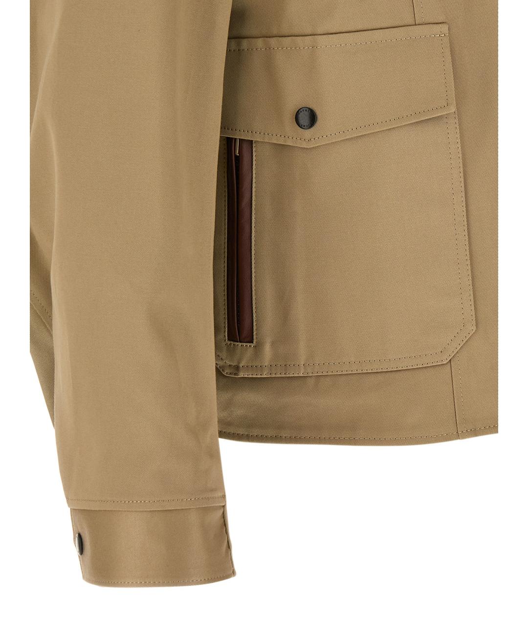 SACAI Бежевая хлопковая куртка, фото 5