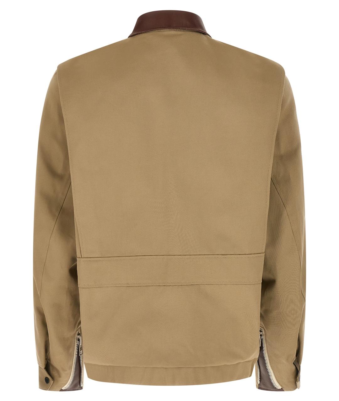 SACAI Бежевая хлопковая куртка, фото 2