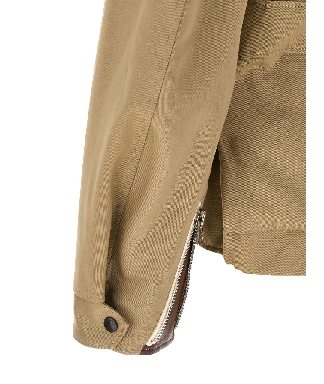 SACAI Бежевая хлопковая куртка, фото 4