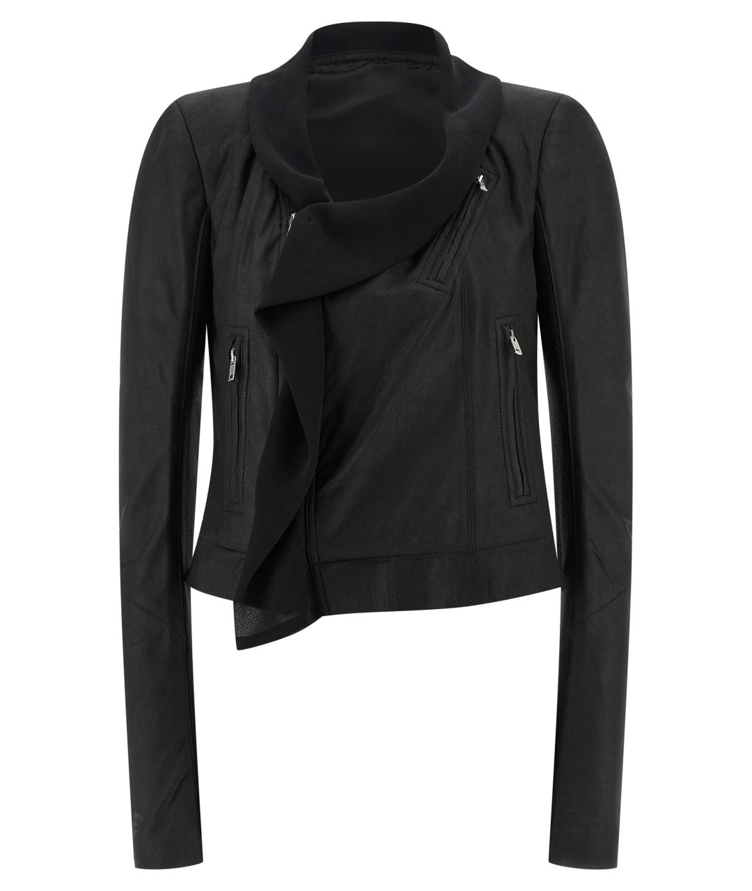 RICK OWENS Черная кожаная куртка, фото 1