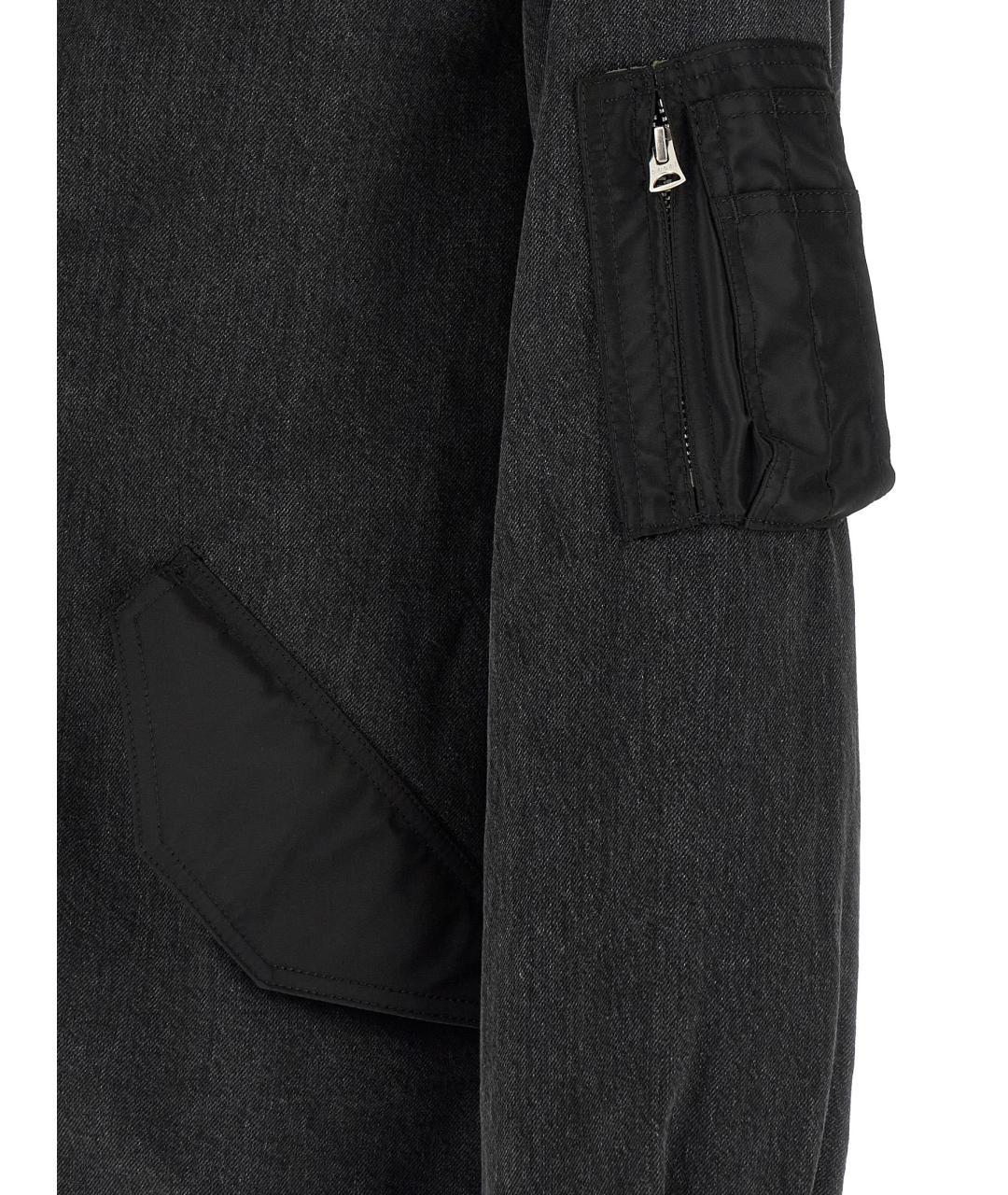 SACAI Черная хлопковая куртка, фото 4