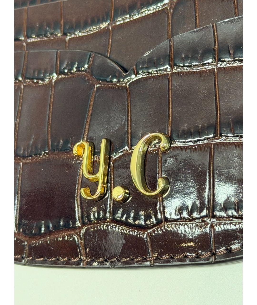 ULYANA SERGEENKO Коричневый кожаный кардхолдер, фото 4