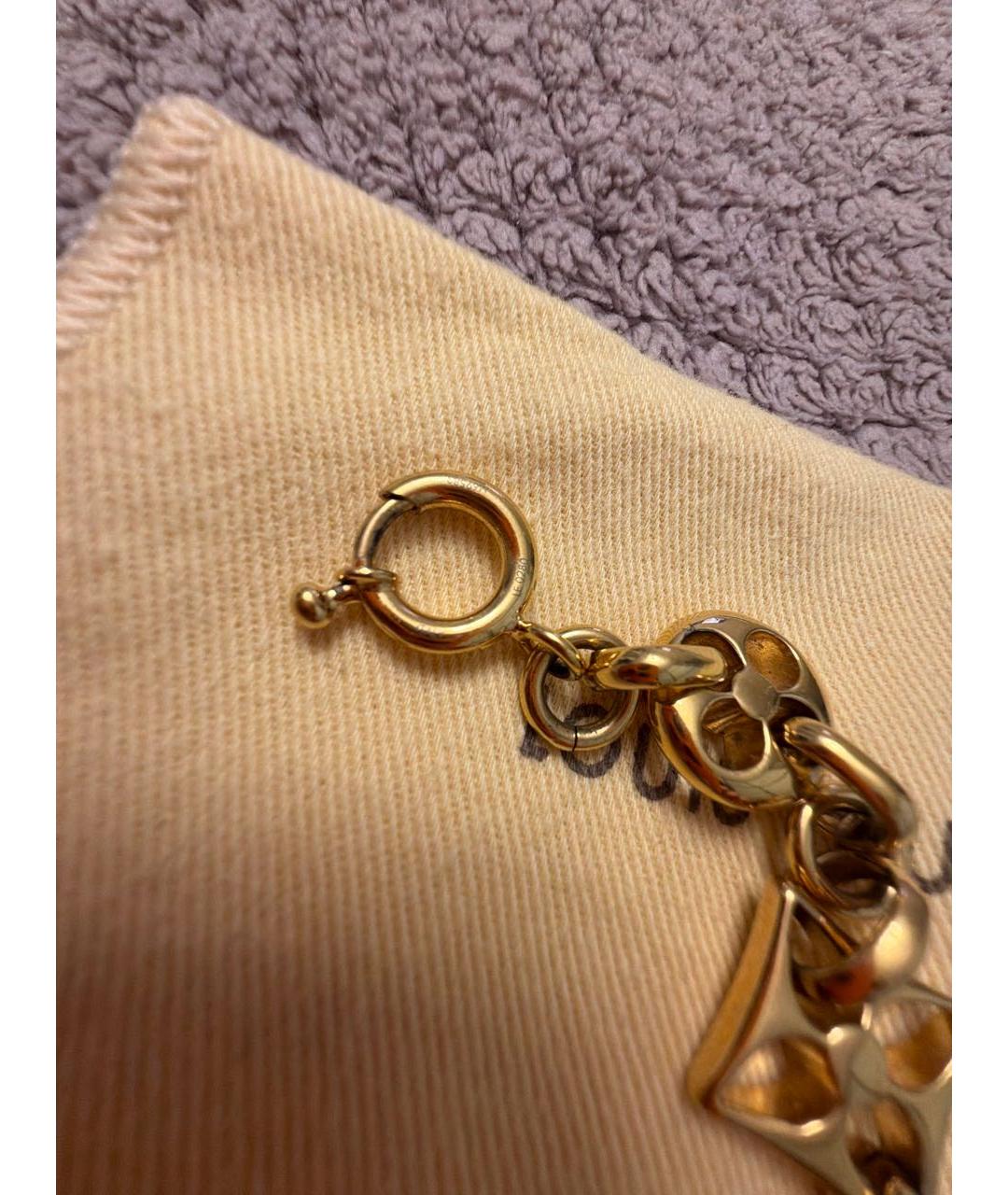 LOUIS VUITTON Золотой металлический браслет, фото 3