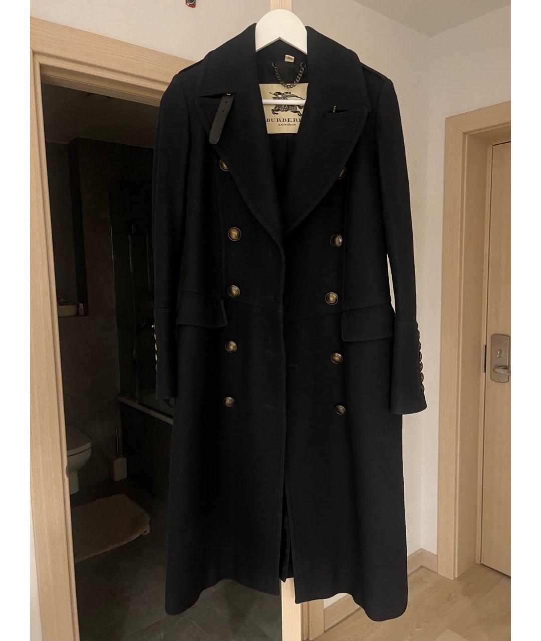 BURBERRY Темно-синее шерстяное пальто, фото 8