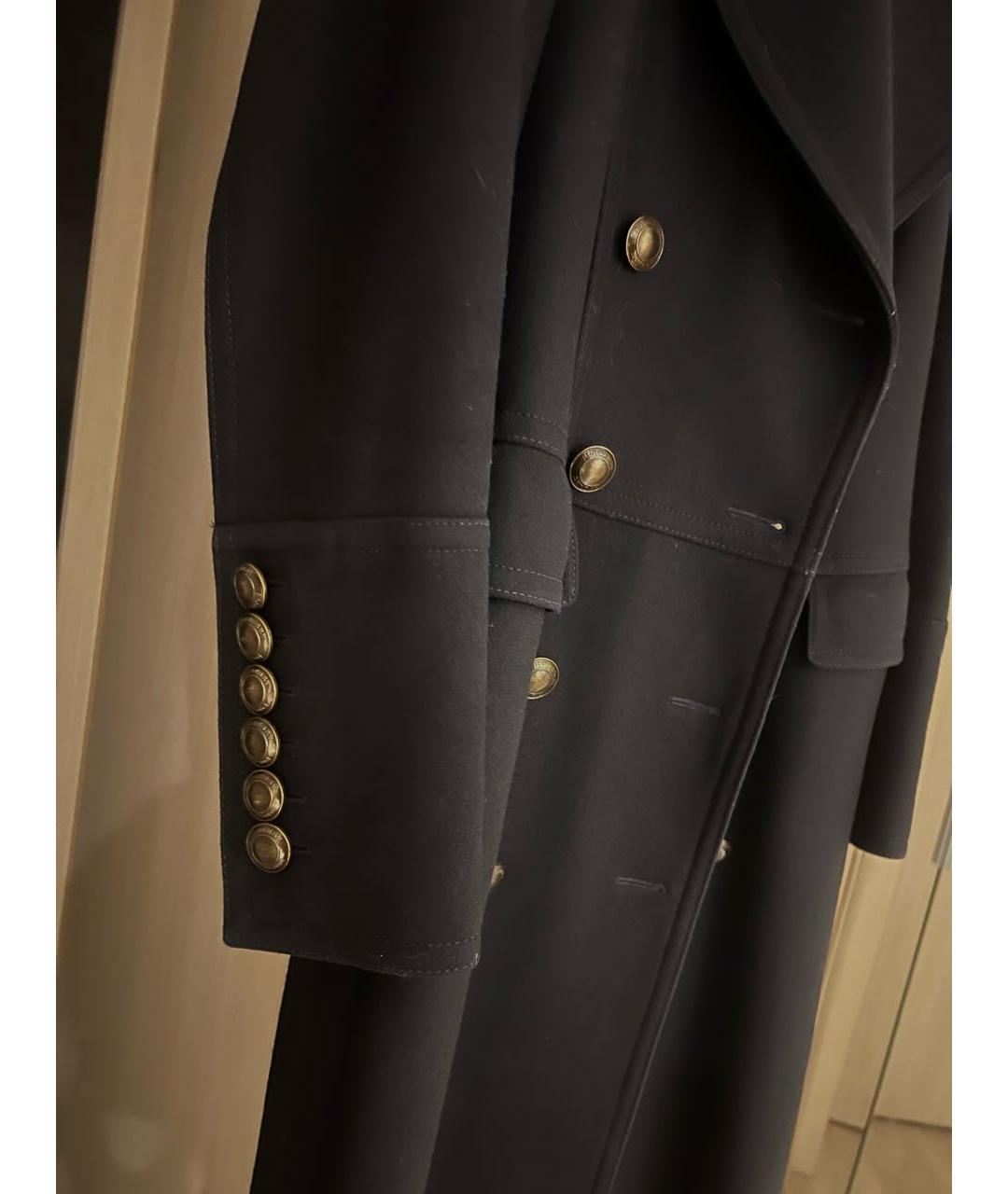 BURBERRY Темно-синее шерстяное пальто, фото 6