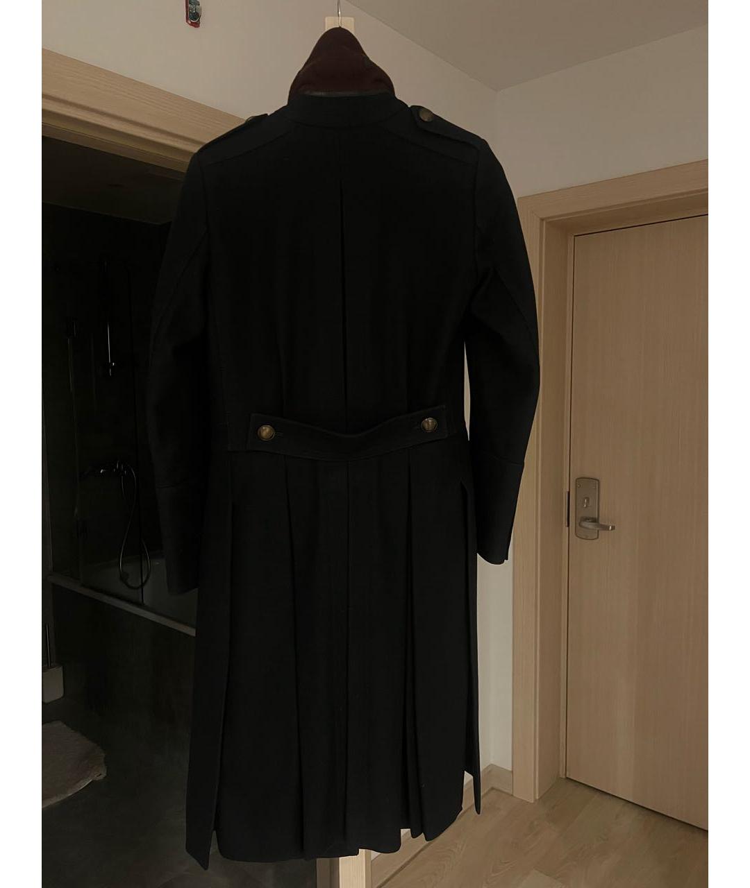 BURBERRY Темно-синее шерстяное пальто, фото 2