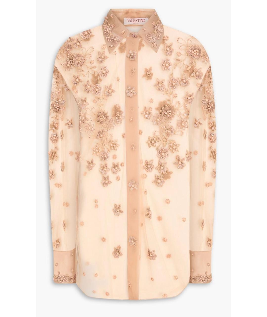 VALENTINO Бежевая полиамидовая блузы, фото 5