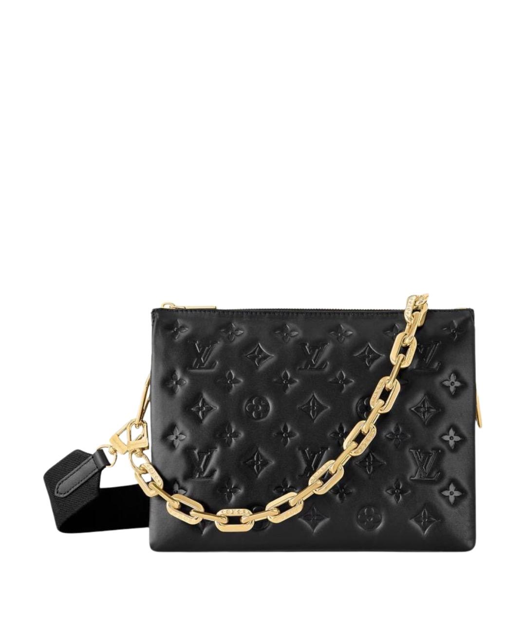 LOUIS VUITTON Черная кожаная сумка через плечо, фото 10