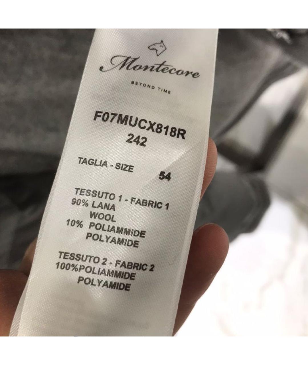 MONTECORE Серый шерстяной пуховик, фото 5