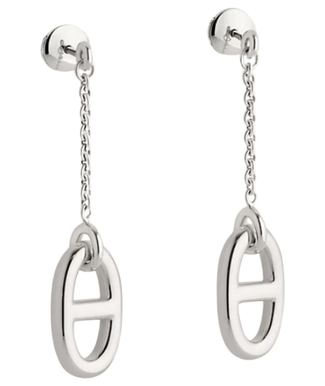 HERMES Серебряные металлические серьги, фото 1