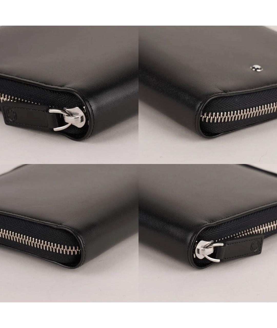 MONTBLANC Черный кожаный кошелек, фото 8