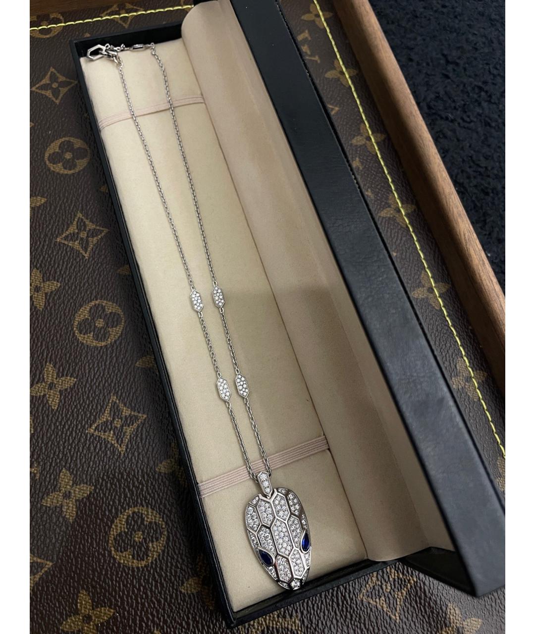 BVLGARI Серебряная подвеска из белого золота, фото 4