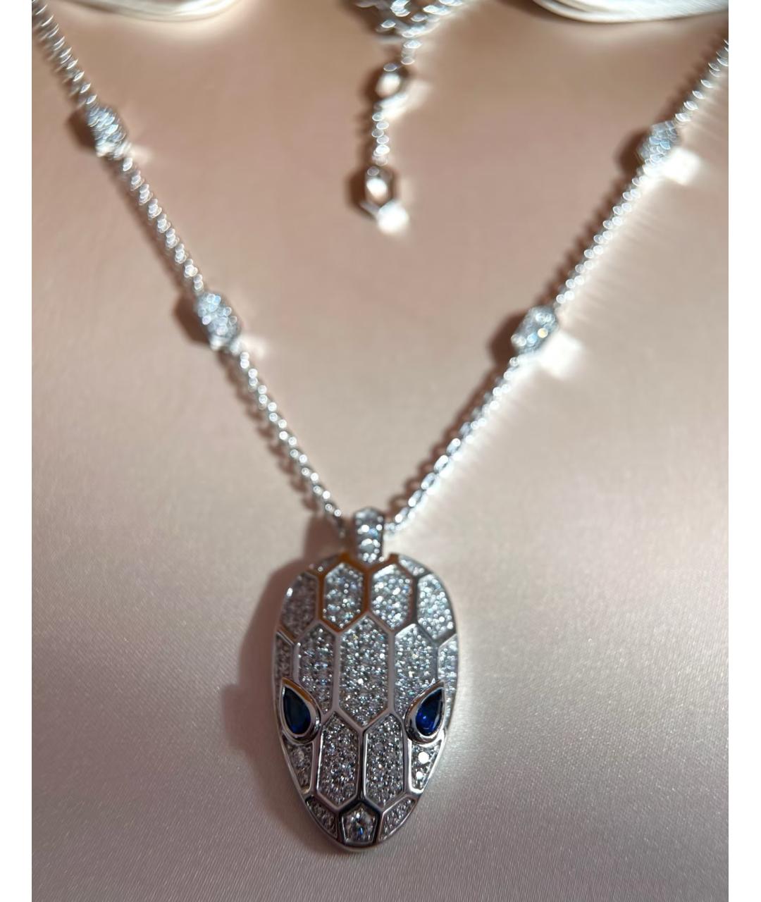 BVLGARI Серебряная подвеска из белого золота, фото 7