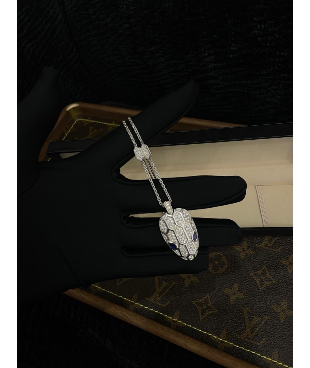 BVLGARI Серебряная подвеска из белого золота, фото 3