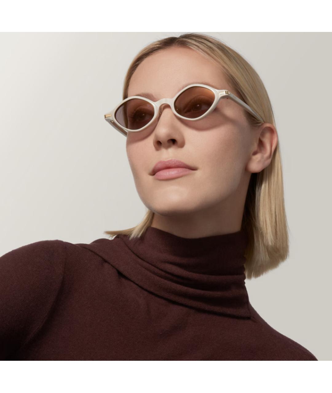 CARTIER Белые пластиковые солнцезащитные очки, фото 3