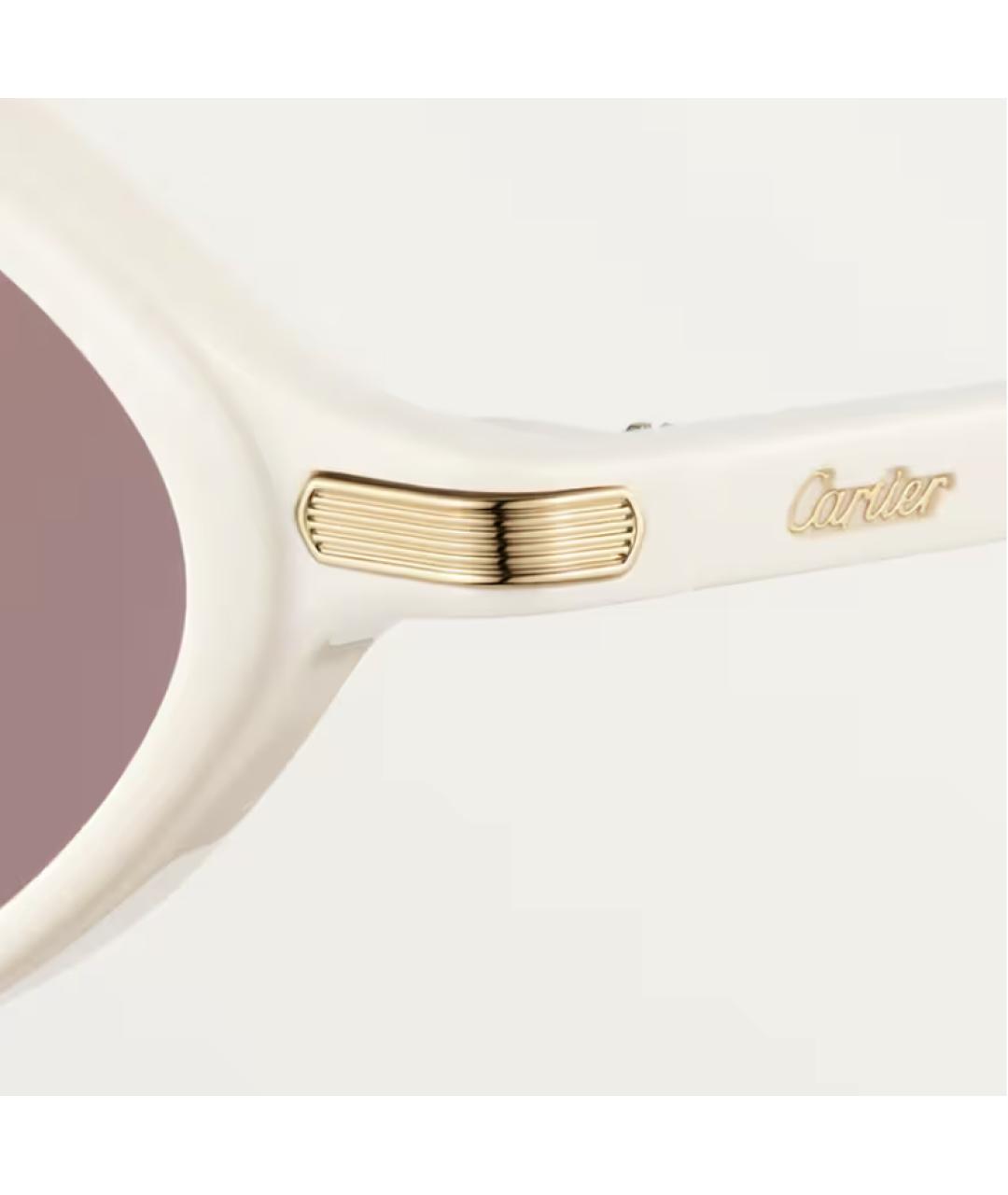 CARTIER Белые пластиковые солнцезащитные очки, фото 4
