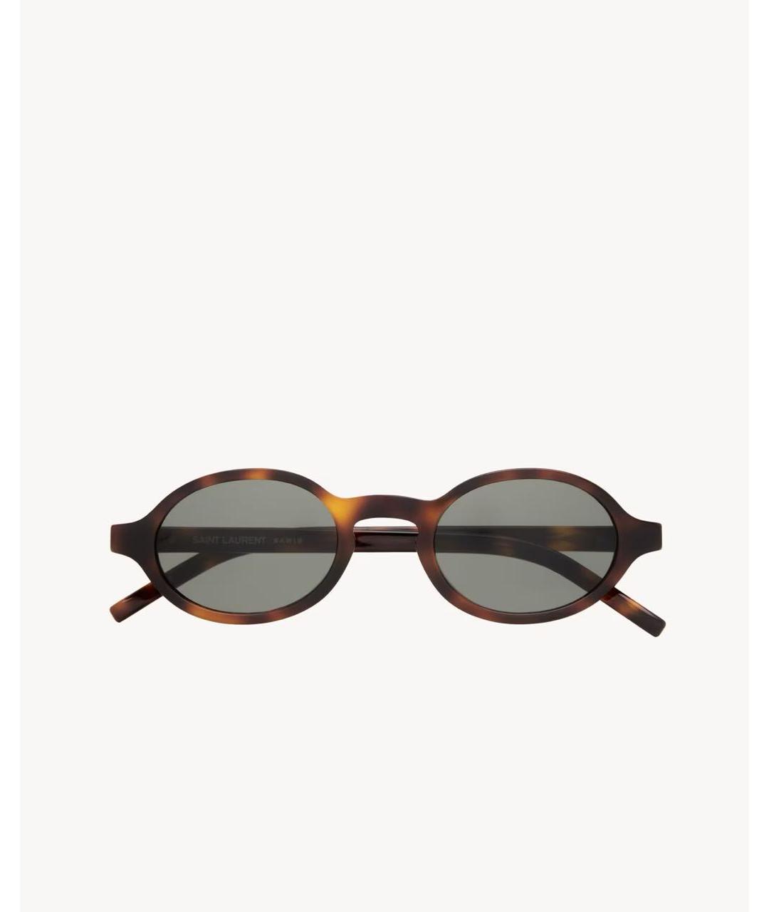 SAINT LAURENT Коричневые солнцезащитные очки, фото 2