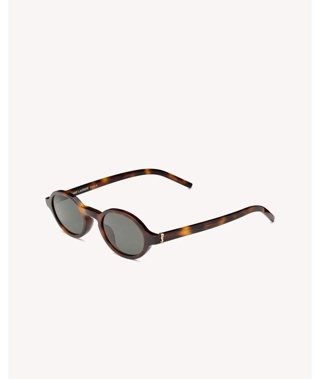 SAINT LAURENT Коричневые солнцезащитные очки, фото 3