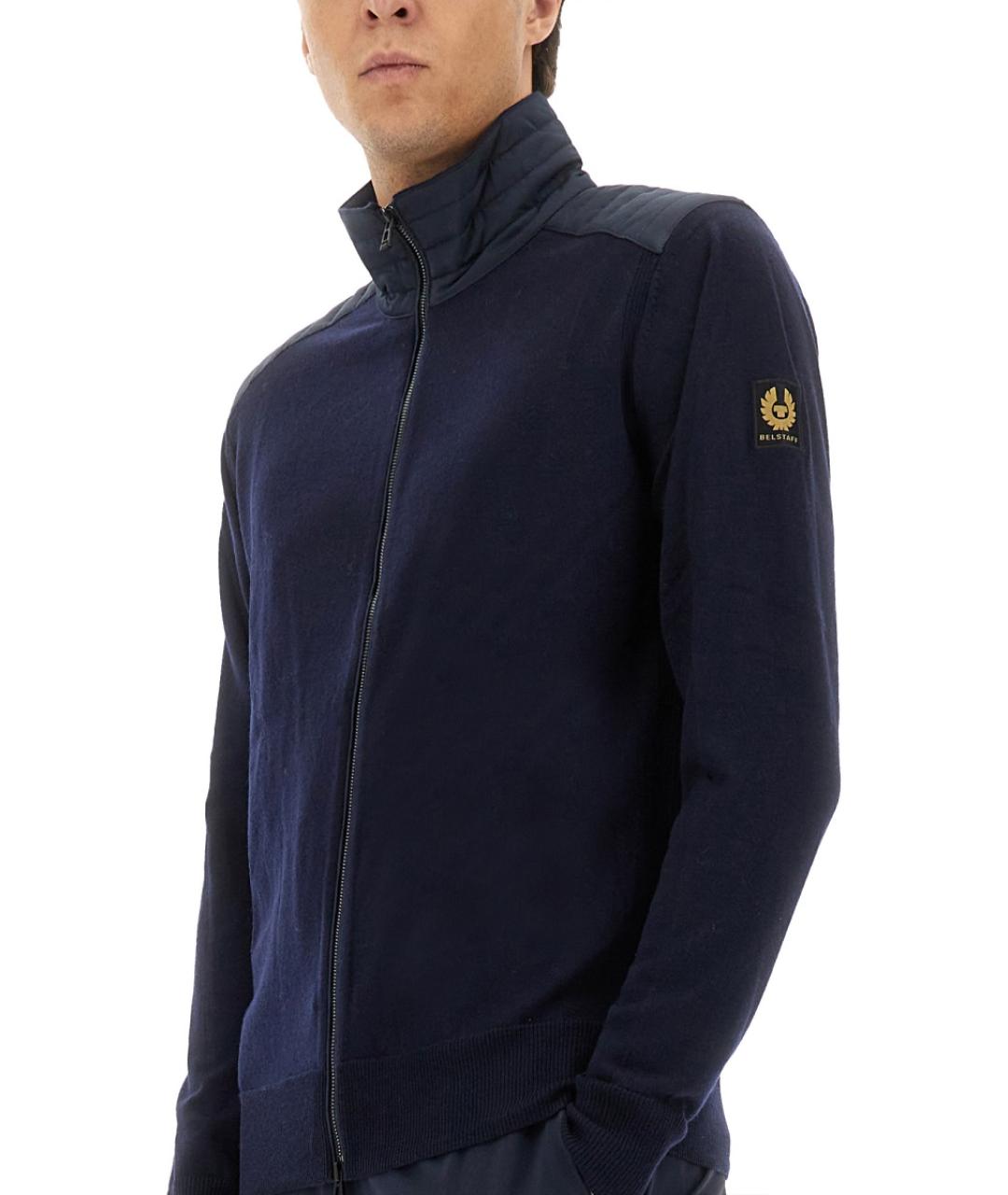 BELSTAFF Синий шерстяной кардиган, фото 4