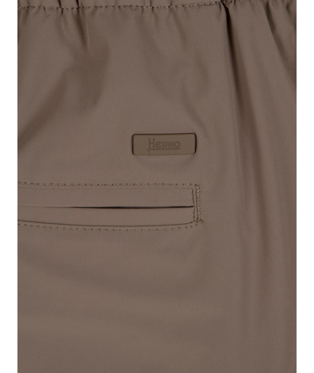 HERNO Бежевые повседневные брюки, фото 3