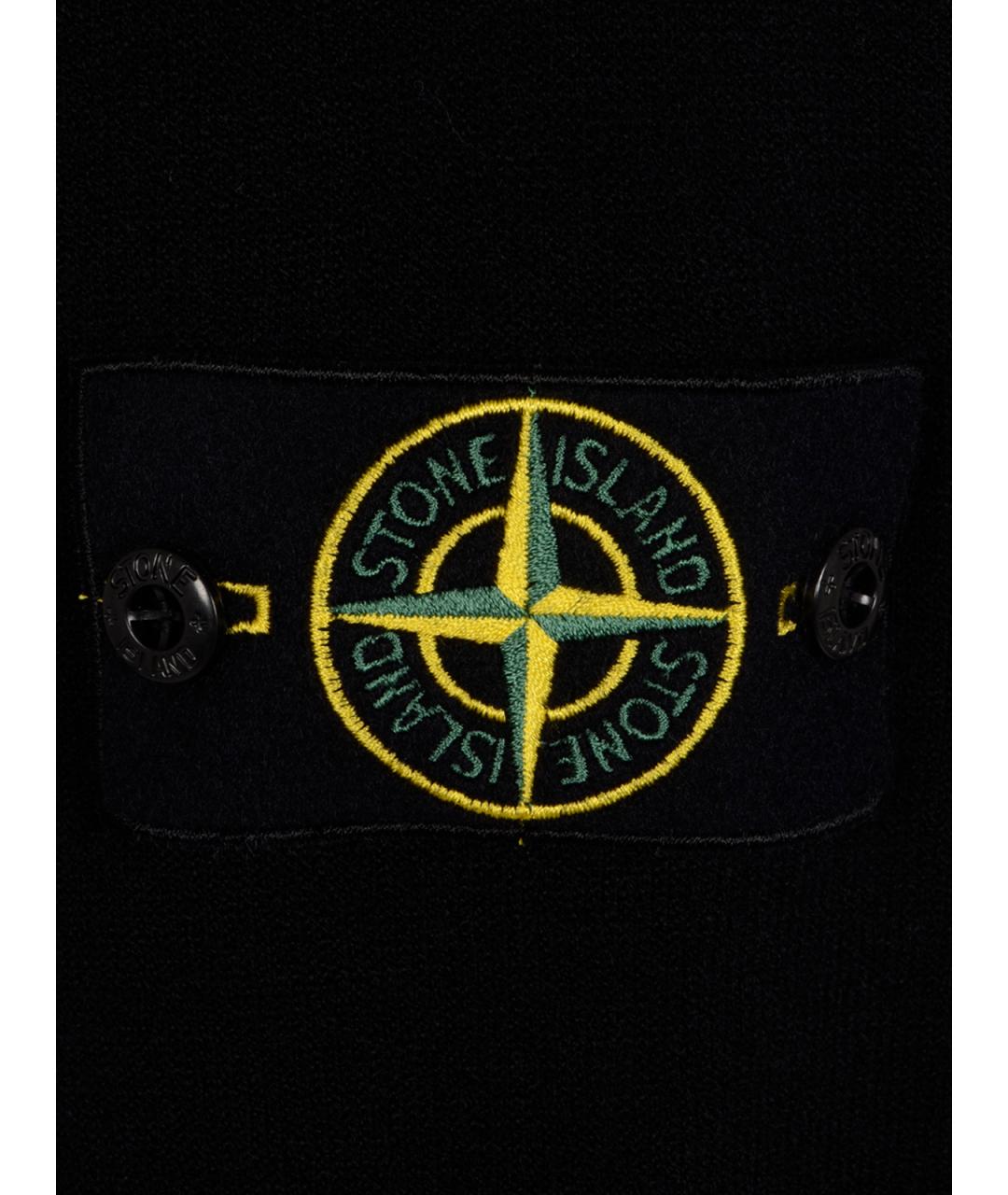 STONE ISLAND Черный кардиган, фото 3