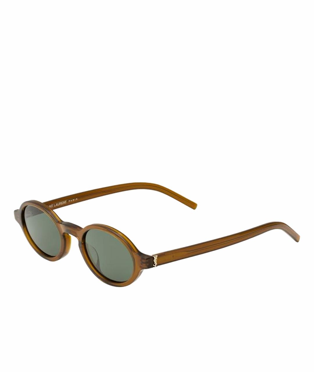 SAINT LAURENT Коричневые солнцезащитные очки, фото 1