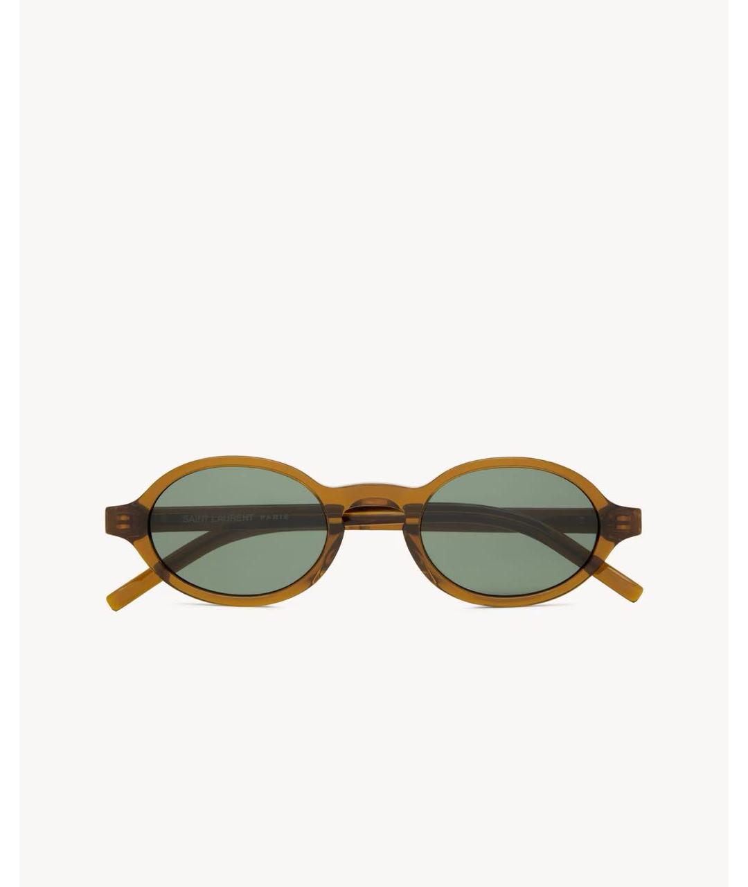SAINT LAURENT Коричневые солнцезащитные очки, фото 2
