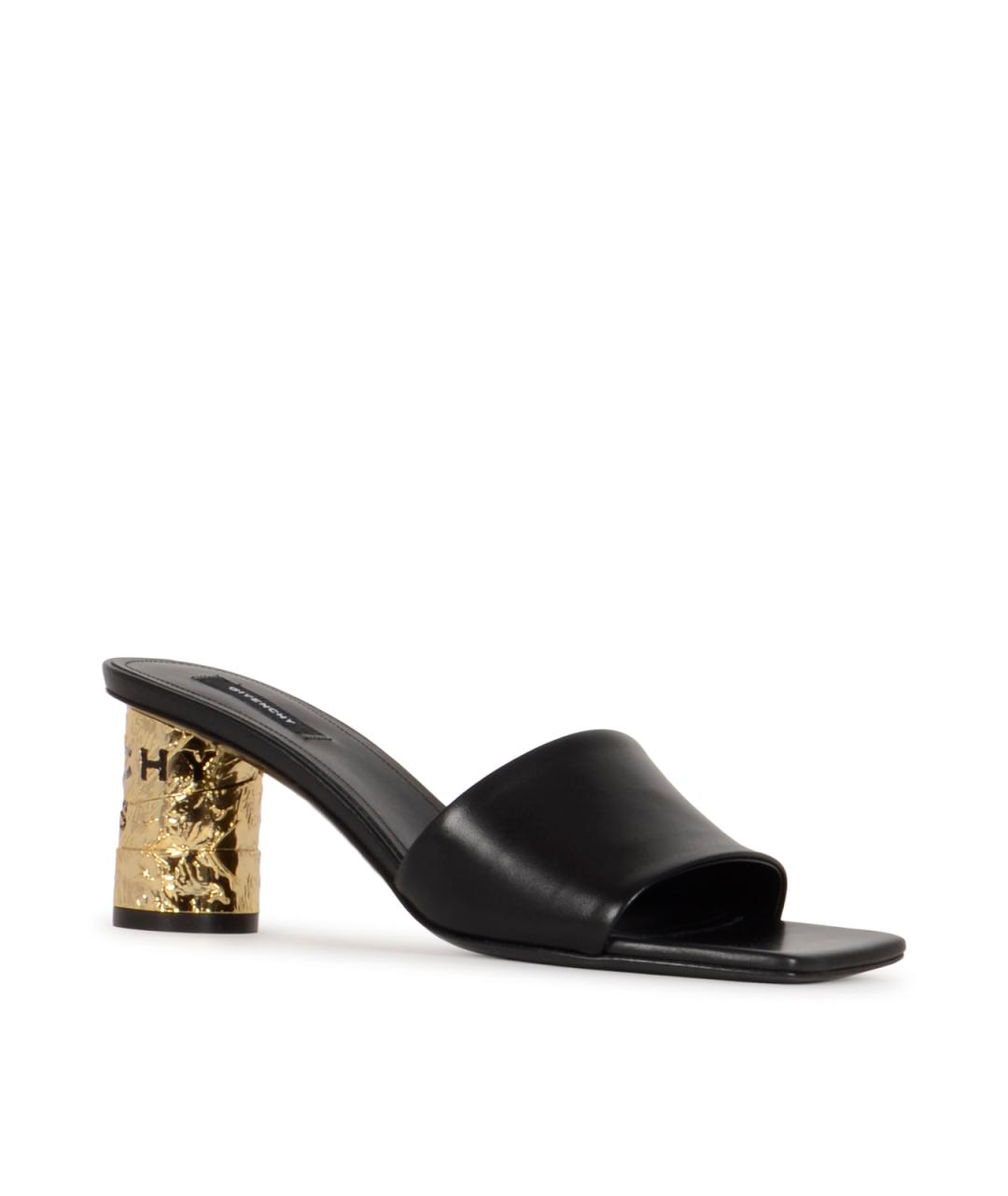 GIVENCHY Черные кожаные сандалии, фото 2