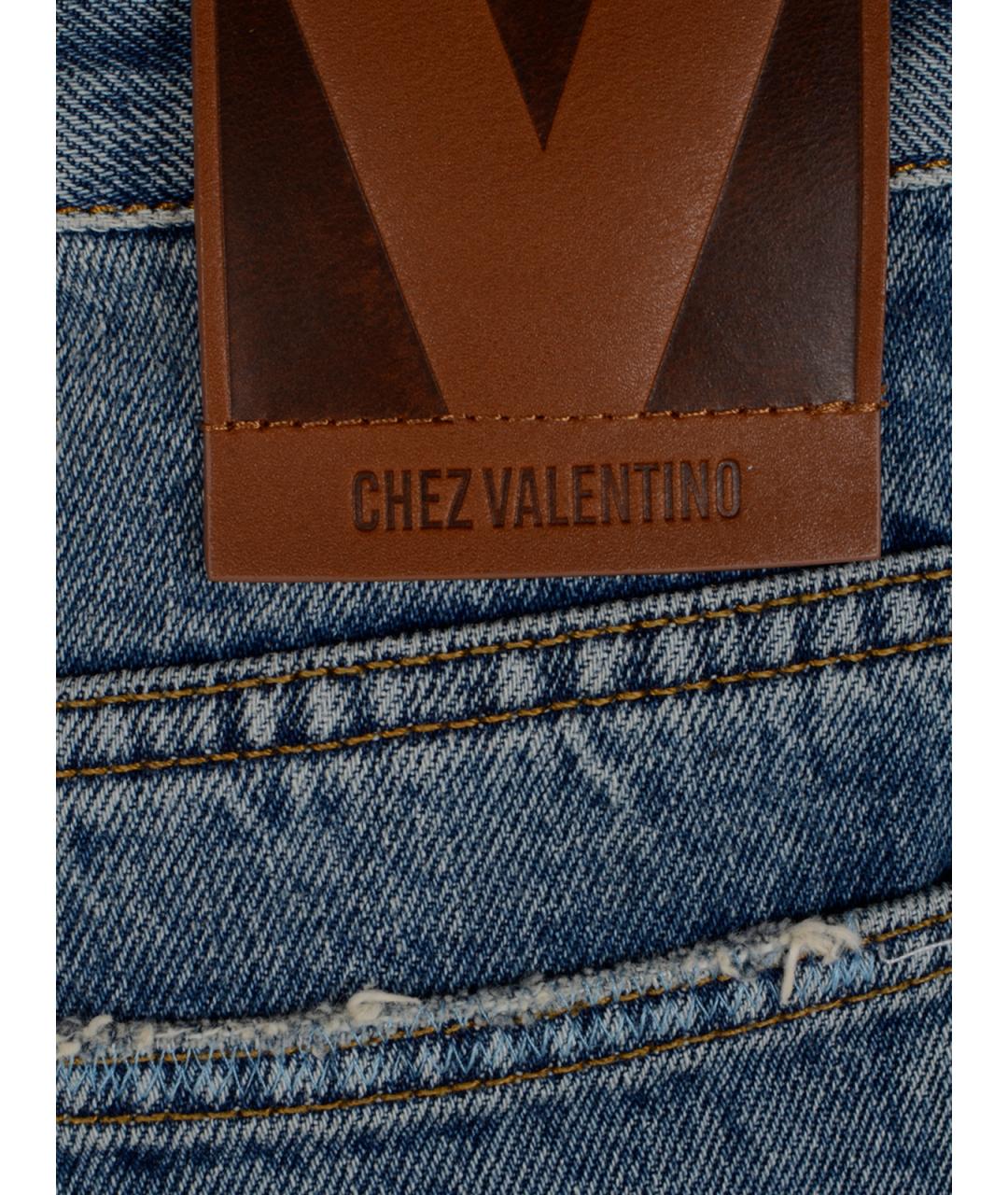 VALENTINO Синие хлопковые джинсы клеш, фото 3