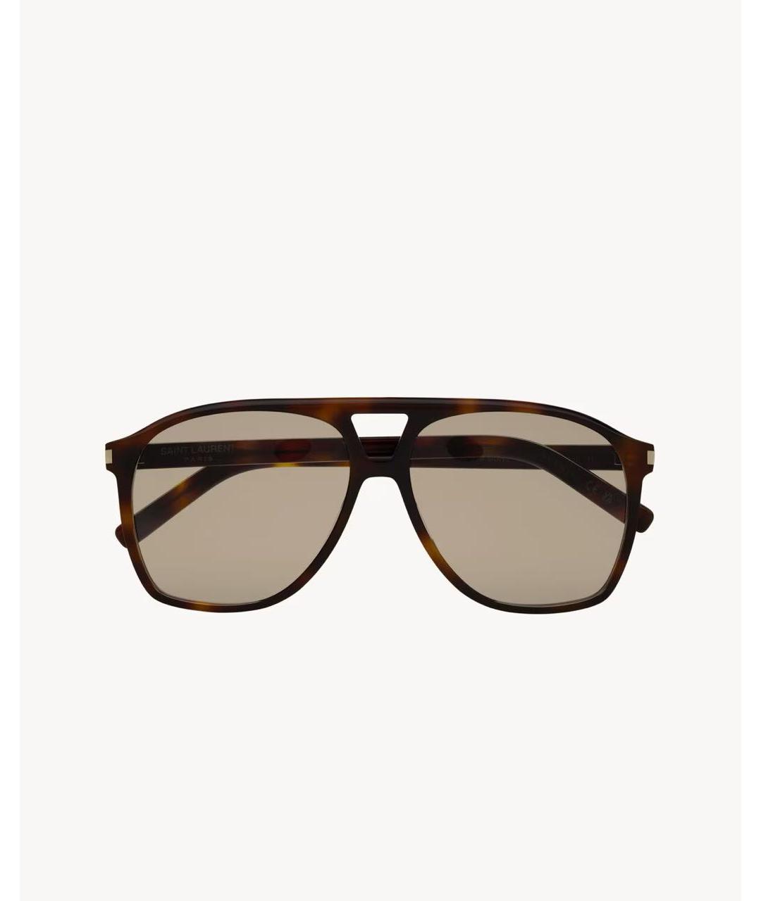 SAINT LAURENT Коричневые солнцезащитные очки, фото 2