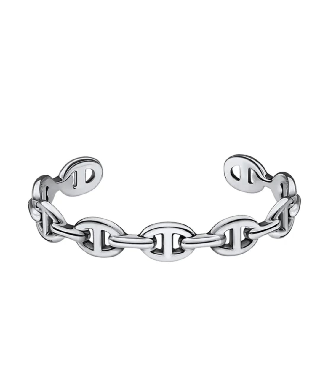 HERMES Серебрянный металлический браслет, фото 1