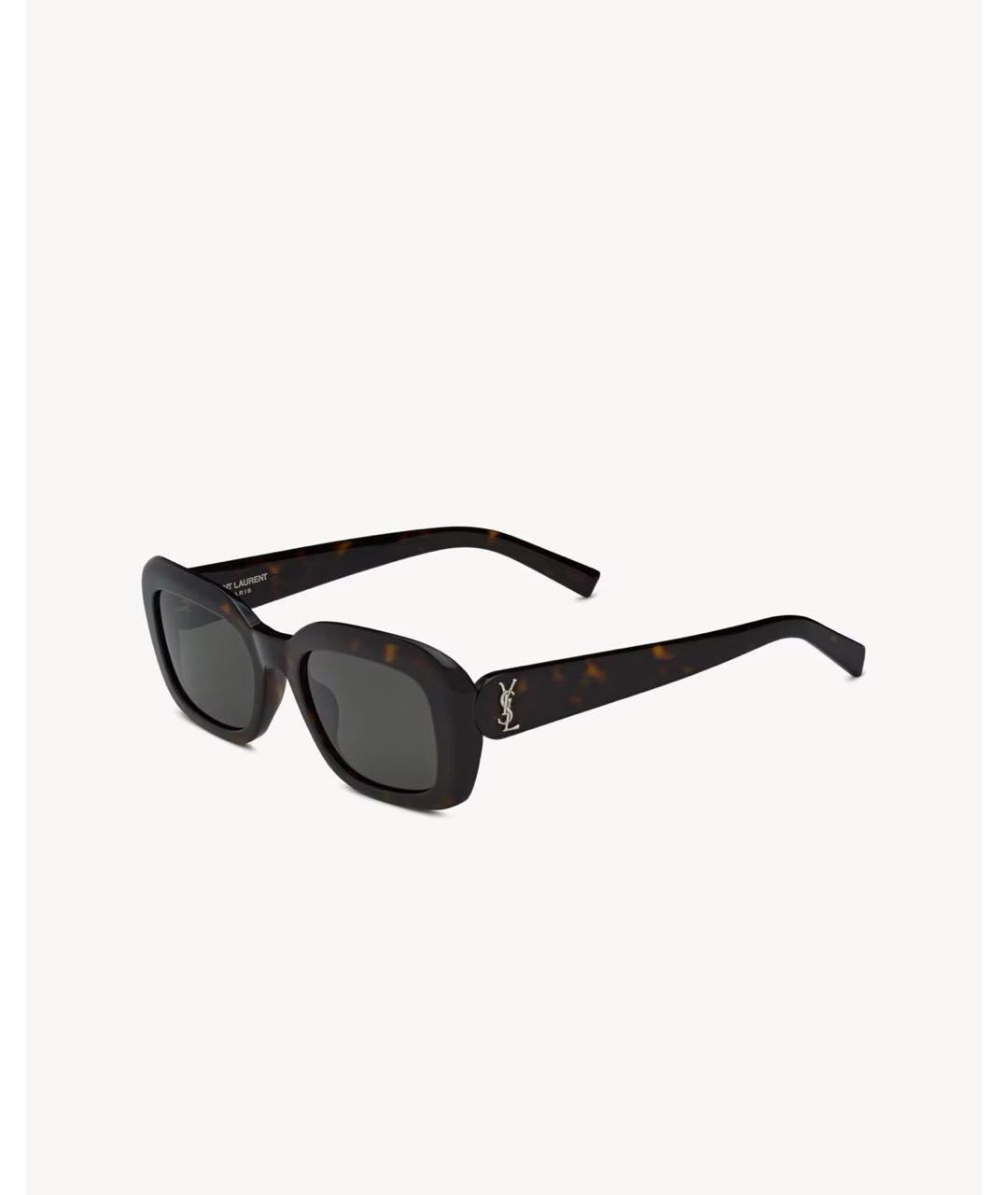 SAINT LAURENT Коричневые солнцезащитные очки, фото 3